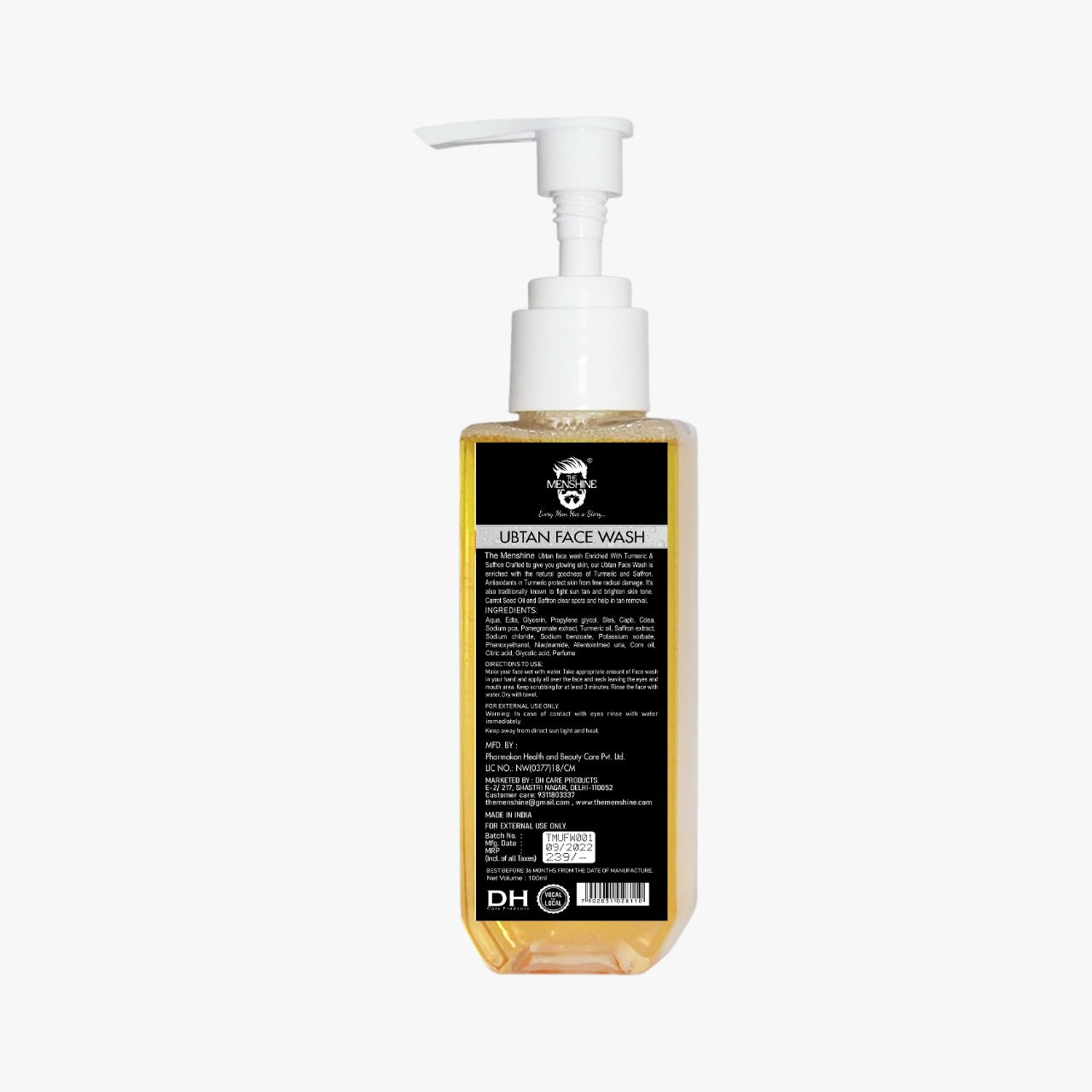 Ubtan Face Wash with Turmeric & Saffron for Tan Removal –100ml