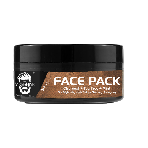 DE-TAN 3 IN 1 FACE PACK | CHARCOAL POWDER | TEA TREE OIL | MINT | FOR ALL SKIN TYPE (50GM)